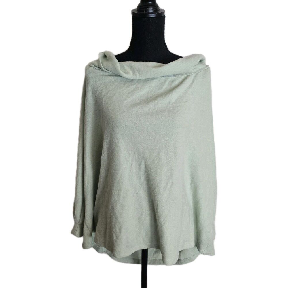 a.n.a Off Shoulder Sweater Women Plus Size 2X Cowl Neck Mint Sea Green Pastel